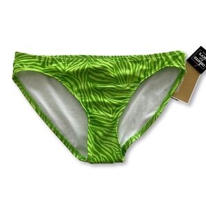 NWT MICHAEL Michael Kors Lime Zebra Bikini Bottom | Size S